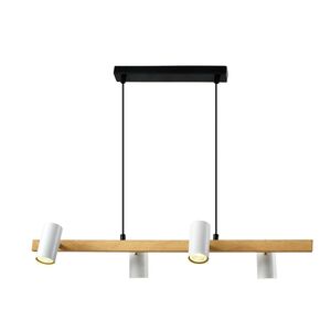 Xilo Visilica Crna + Drvo 4x25W GU10