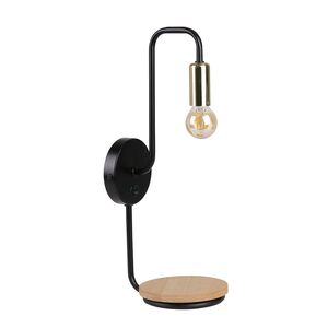 Bipi Zidna Lampa sa Prekidačem Crno Zlatna 1x40W E14