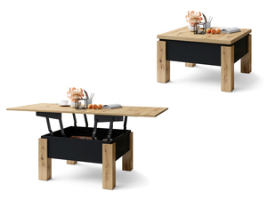 Multifunkcionalni Sto Oslo Hrast-Crni 1639