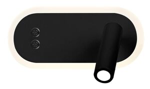 Miracle Zidna Lampa Crna Mat 6W+3W led4000K