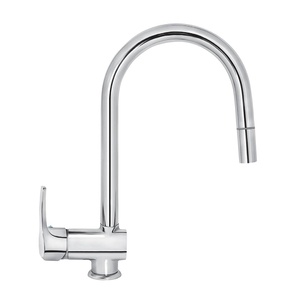 Rosan JC38603 Cubo 210 Chrome baterija (slavina) za sudoperu sa izvlačećim tušem i 3 cevi