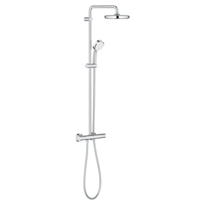 Grohe 27922001 Tempesta Cosmopolitan System 210 Chrome kompletni tuš sistem usponski sa termostatstkim mešačem i okruglim nadglavnim tušem