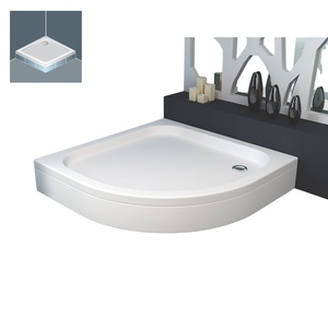 Kolpa San Ontex White 90x90x6 R550 tuš kada polukružna ugradna od sanitarnog akrila sa odlivom Ă52mm 754880