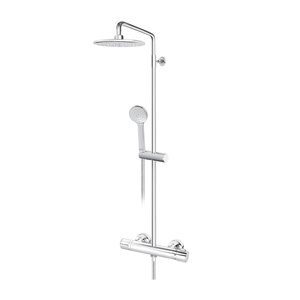 Rosan 1T37251 Stolz Thermo 220 Chrome kompletni tuš sistem termostatski sa ručnim tuš setom i okruglim nadglavnim tušem