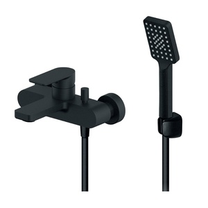 Rosan 233101B S2 Black baterija (slavina) za tuš sa izlivom i ručnim tuš setom