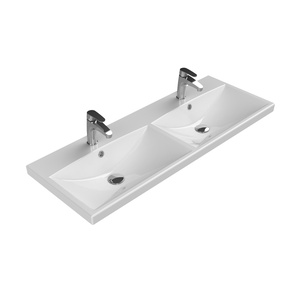 Turkuaz CeraStyle Elite White umivaonik (lavabo) 120x45x5 konzolni sa duplim koritom, rupom za bateriju i prelivom 32500U