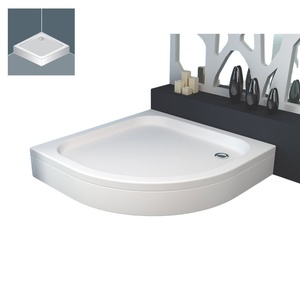 Kolpa San Ontex White 80x80x17 R550 tuš kada polukružna ugradna od sanitarnog akrila sa oblogom i postoljem sa odlivom Ă52mm 755140