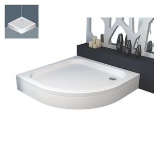 Kolpa San Ontex White 90x90x17 R550 tuš kada polukružna ugradna od sanitarnog akrila sa odlivom Ă52mm, oblogom i postoljem 755150