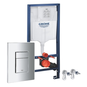 Grohe 38772001 Rapid SL ugradni vodokotlić sa setom za kačenje i aktivacionim tasterom Chrome četvrtastim