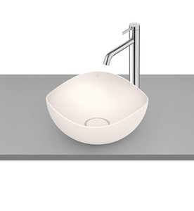Roca A327A15000 Ruy Ohtake White FineceramicÂ® umivaonik (lavabo) 38x38x18,1 nadgradni asimetrični ovalni sa poklopcem za odliv