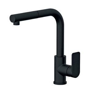 Rosan 238603B S2 Black 260 Matt Black baterija (slavina) za sudoperu sa izvlačnim tušem sa 3 cevi