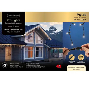 LED rasveta 96 lampica dužina 3,6m toplo bela bez treperenja 493713