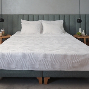 Dekordom Frotir prekrivač cube 145x200 - white