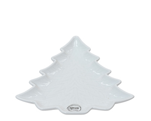 Dekordom Ng dekoracija - plate porcelain tree 20cm 604080 - white - kmg