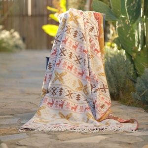 Dekordom Ćebe eco blanket 150x200 - js25404b - yellow reindeer