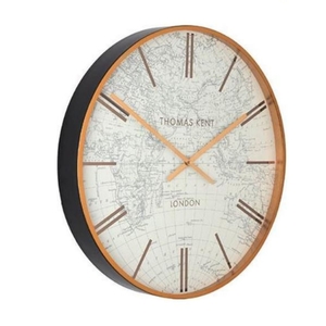 Dekordom Zidni sat world traveller 75cm 778902 - black/gold - dcs