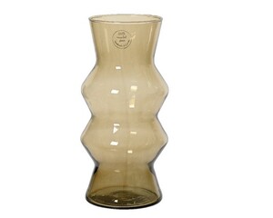 Dekordom Vaza recycled glass 26cm 648443 - brown - kmg