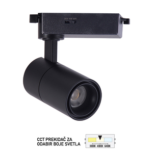 Forma LED šinski reflektor TL08-12CCT BK