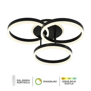 Forma LED plafonska lampa F2047-82C BK
