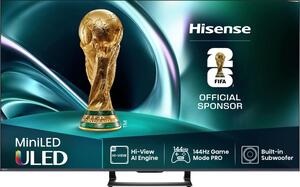 Hisense ULED TV 75" 75U7Q, 4K Ultra HD, Smart TV, VIDAA OS, Mini-LED, VRR 144Hz, Hi-View AI Engine, QLED Colour, Dolby Vision Atmos