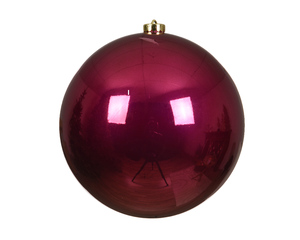 DekorDom novogodišnja dekoracija - hanging bauble 20cm 022418 - oxblood - kmg