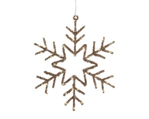 DekorDom novogodišnja dekoracija - led snowflake 40cm 489386 - gold - kmg