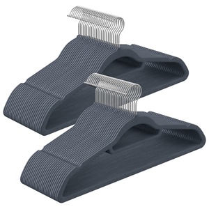 OSKAR Sivi velur vešalice 20 kom - CRF20VX 2350_1