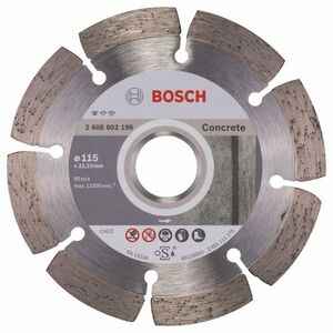 BOSCH Dijamantna rezna ploča Standard for Concrete 115x22,23x1,6x10 mm 2608602196