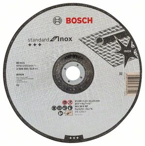 BOSCH Standard za metal, rezna ploča, ravna WA 36 R BF, 230 mm, 22,23 mm, 1,9 mm 2608601514