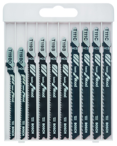 BOSCH Set od 10 listova ubodne testere Basic for Wood s T-prihvatom, za drvo 2607010629