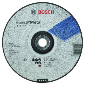 BOSCH Brusne ploče Expert for Metal s udubljenim središtem prečnika 22,23 mm, za velike ugaone brusilice 2608600228