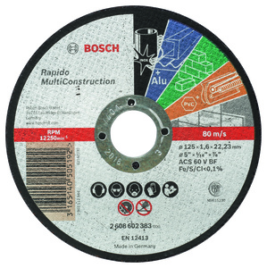 BOSCH Rezne ploče MultiConstruction Rapido s ravnim središtem prečnika 22,23 mm, za male ugaone brusilice 2608602383