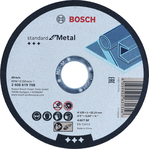 BOSCH Rezne ploče Standard for Metal s ravnim središtem prečnika 22,23 mm, za male ugaone brusilice 2608619768