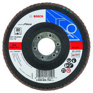 BOSCH lamelni brusni diskovi X551 Expert for Metal, ugaona verzija za male ugaone brusilice 2608606754