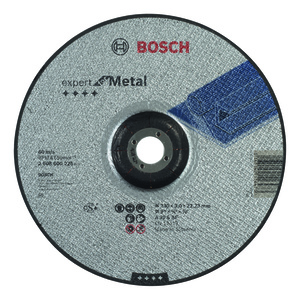 BOSCH Rezne ploče Expert for Metal s udubljenim središtem prečnika 22,23 mm, za velike ugaone brusilice 2608600226