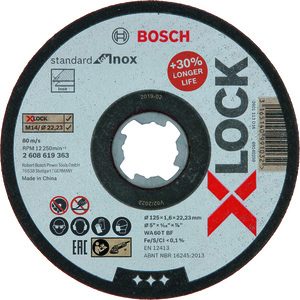 BOSCH Rezne ploče Standard for Inox X-LOCK s ravnim središtem 2608619363