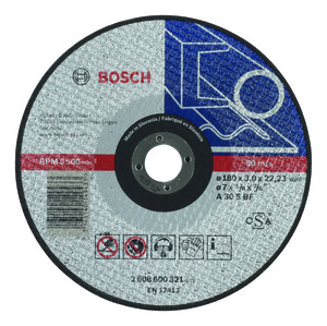 BOSCH Rezne ploče Expert for Metal s ravnom sredinom prečnika 22,23 mm, za velike ugaone brusilice 2608600321
