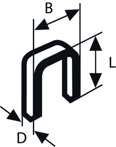 BOSCH Klamerice s uskom krunom, TK40, obložene smolom, galvanizirane 2608200703