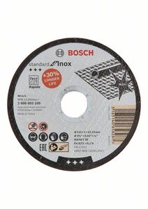 BOSCH Standard for Inox 115x1x22.23 mm rezna ploča ravna 2608603169