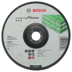 BOSCH Rezne ploče Standard for Stone s udubljenim središtem prečnika 22,23 mm, za velike ugaone brusilice 2608603175