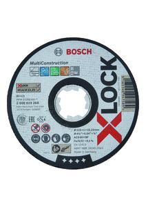 BOSCH Rezne ploče za razne materijale MultiMaterial X-LOCK s ravnim središtem 2608619268
