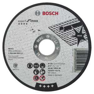 BOSCH Rezne ploče Expert for Inox s ravnim središtem prečnika 22,23 mm, za male ugaone brusilice 2608600094
