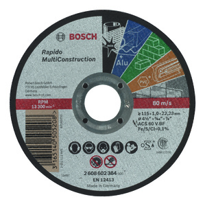 BOSCH Rezne ploče MultiConstruction Rapido s ravnim središtem prečnika 22,23 mm, za male ugaone brusilice 2608602384