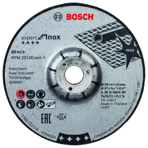 BOSCH Brusne ploče Expert for Inox s udubljenim središtem prečnika 10 mm, za mini ugaone brusilice 2608601705