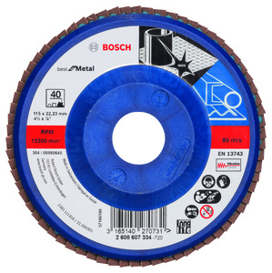 BOSCH lamelni brusni diskovi X571 Best for Metal, ravna verzija, plastični, za male ugaone brusilice 2608607334