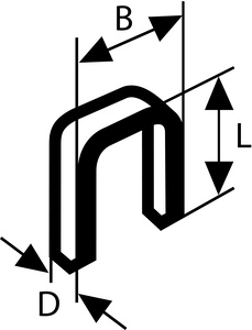 BOSCH Klamerice s uskom krunom obložene smolom, tip 55 1609200375