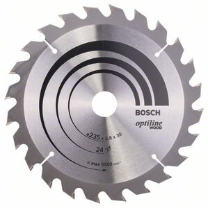 BOSCH List kružne testere Optiline Wood 235x2,8 / 1,8x30 / 25 mm, Z=24, ATB 2608640725