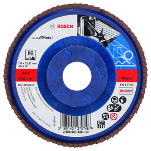 BOSCH lamelni brusni diskovi X571 Best for Metal, ravna verzija, plastični, za male ugaone brusilice 2608607335