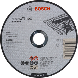 BOSCH Rezne ploče Expert for Inox s ravnim središtem prečnika 22,23 mm, za male ugaone brusilice 2608603405