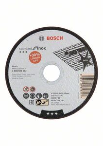 BOSCH Standard for Inox 125x1.6x22.23 mm rezna ploča ravna WA 60 T INOX BF, 125 mm, 22,23 mm, 1,6 mm 2608603172